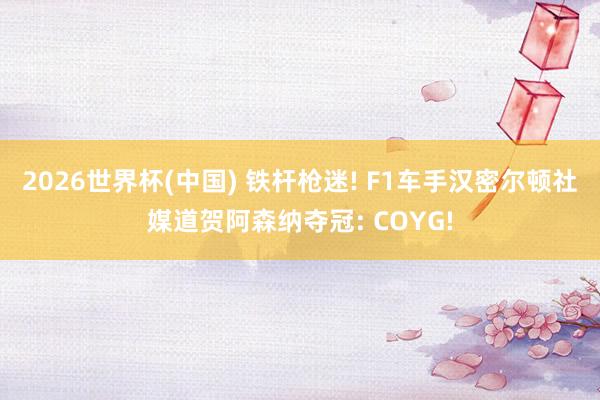 2026世界杯(中国) 铁杆枪迷! F1车手汉密尔顿社媒道贺阿森纳夺冠: COYG!