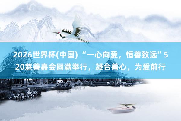 2026世界杯(中国) “一心向爱，恒善致远”520慈善嘉会圆满举行，凝合善心，为爱前行