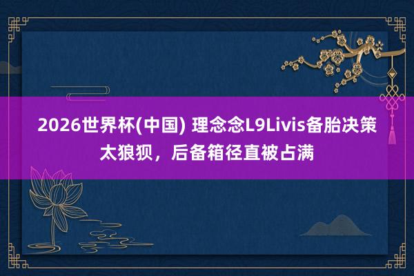 2026世界杯(中国) 理念念L9Livis备胎决策太狼狈，后备箱径直被占满