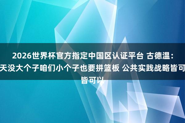 2026世界杯官方指定中国区认证平台 古德温：今天没大个子咱们小个子也要拼篮板 公共实践战略皆可以