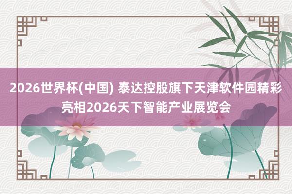2026世界杯(中国) 泰达控股旗下天津软件园精彩亮相2026天下智能产业展览会