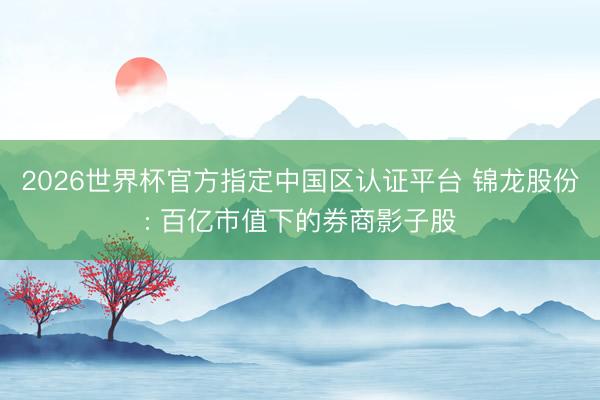 2026世界杯官方指定中国区认证平台 锦龙股份: 百亿市值下的券商影子股
